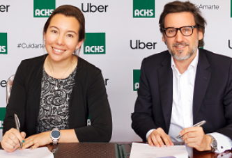 La ACHS firma alianza con Uber que beneficiará a más de dos millones de chilenos